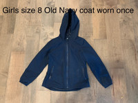 Worn once girls Old Navy fall coat size 8