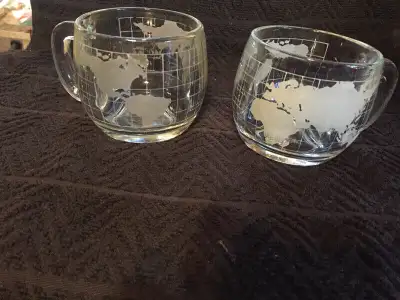 4 vintage Nescafé world globe cups, View more