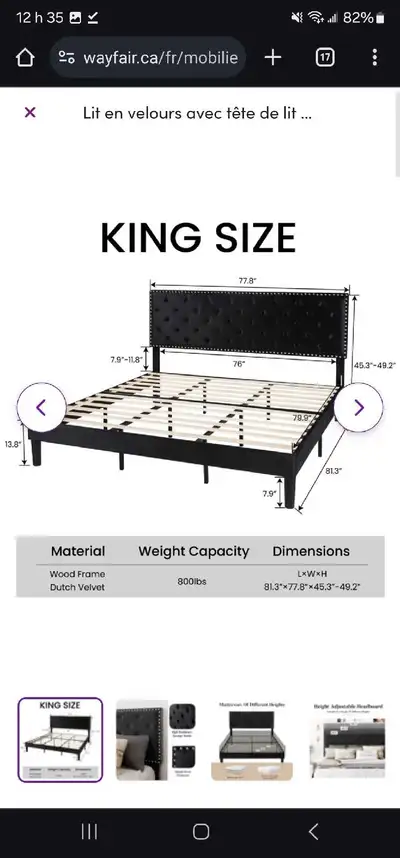 Base de lit King