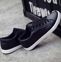 Black casual sneaker with white bottom for teens or women *NEW*