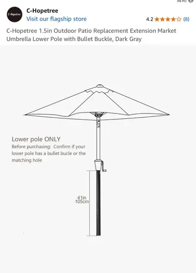 Outdoor Patio Umbrella Pole Replacement, View more