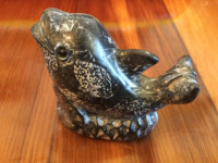 A WOLF ORIGINAL * Carved Soapstone Sculpture * ORCA