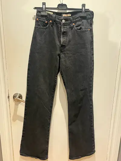 Levi’s Wedgie Bootcut Buttillon Black Denim Jeans, View more