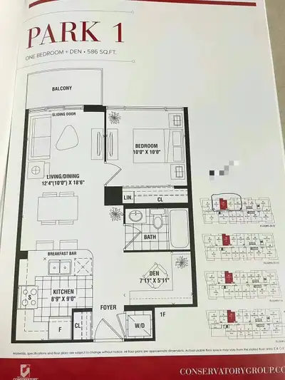 Urgent sale /must go Located at 4955 yonge st 1+1. One locker Facing wast / functional layout