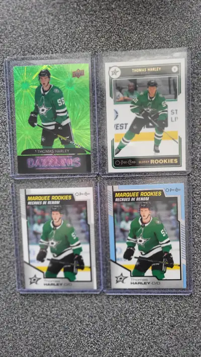 4 cartes de hockey variées Dallas Stars Thomas Harley, View more