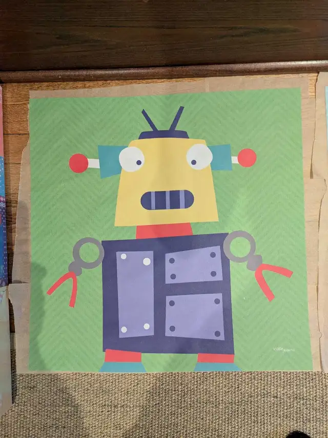 Robot wall art - great for kids room in Home Décor & Accents in Ottawa - Image 4