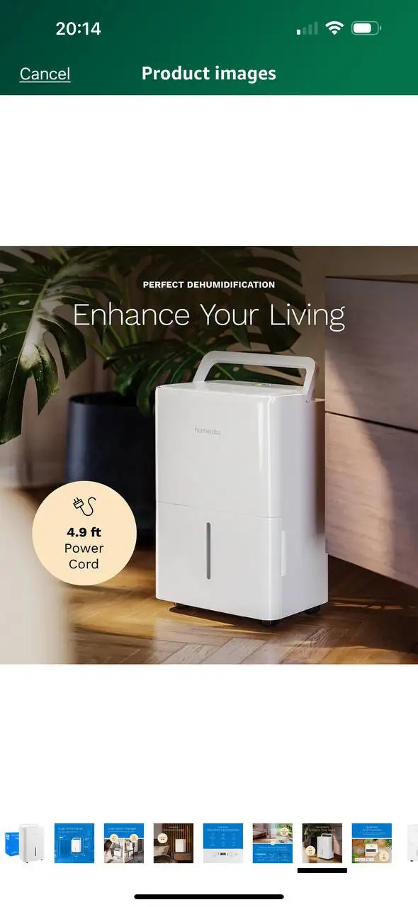 hOmeLabs 8 Pint Wi-Fi Dehumidifier – OPEN BOX  in Heaters, Humidifiers & Dehumidifiers in Kitchener / Waterloo - Image 10