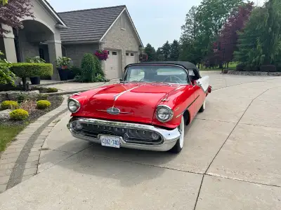 DESCRIPTION 1957 Oldsmobile 98 Starfire Convertible $125,000 USD 41,000 miles beautiful restored wit...