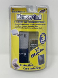 PS1 Memory Card SONY PlayStation 3Pack