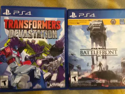 PS4 TRANSFORMERS: DEVASTATION + SW: BATTLEFRONT Videogames, View more