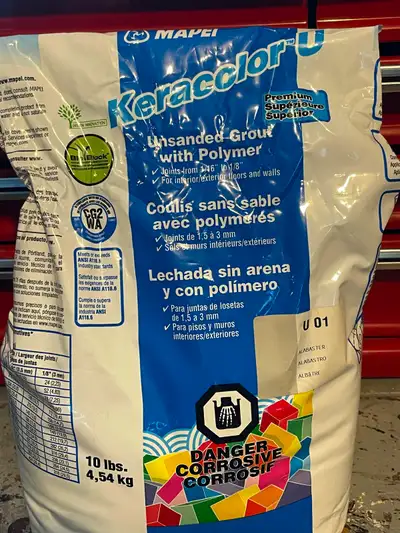 Keracolor U Unsanded Grout with Polymer, Alabaster Color, View more