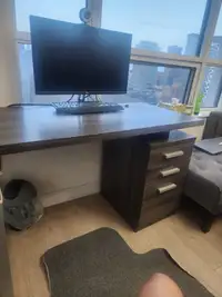 Reversible Desk - Distressed Grey - Stylish Workspace