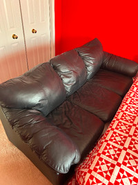 Black leather sofa & lounge chair included