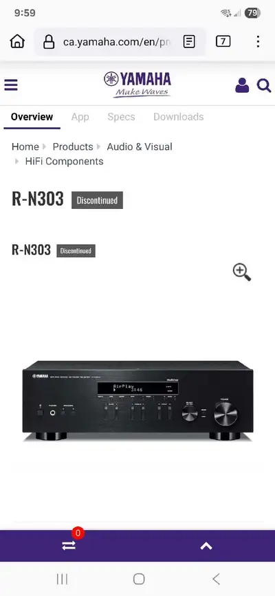 YAMAHA R-N303 STEREO RECIEVER, View more
