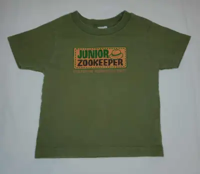 Cheyenne Mountain ZOO Junior ZooKeeper Toddler Green T-shirt Size 2 100% Cotton fabric. Very good co...