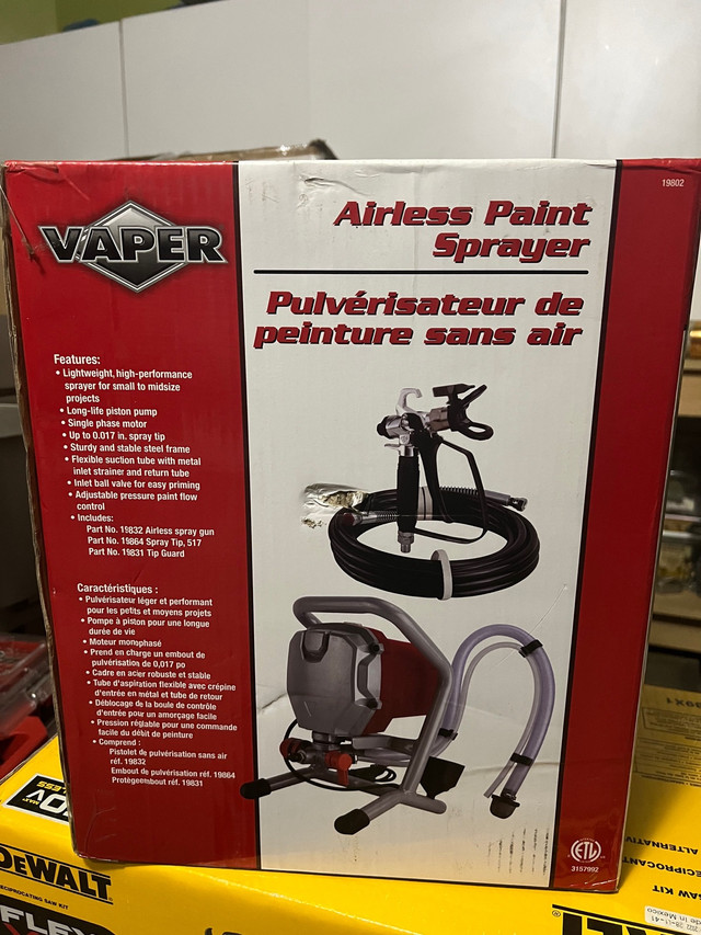 VAPER Airless Paint Sprayer in Power Tools in Mississauga / Peel Region