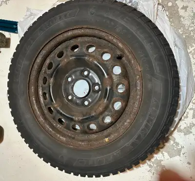 Used winter tires on metal rims. Purchased from Hyundai dealer. 24" tires with 15" rims (Markham Rd...