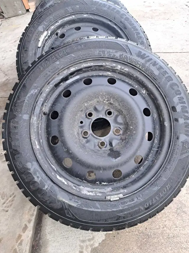 205/55R 16 Goodyear Winter tires on steel rims - Mazda 3 in Tires & Rims in City of Toronto - Image 2