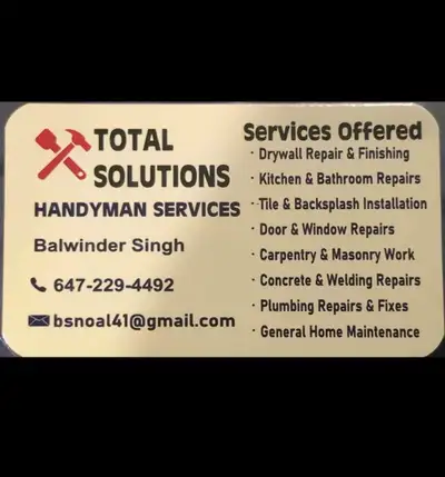 ​Master Handyman | 25+ Yrs Exp | Brampton, Oakville & Milton, View more