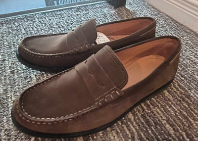  100% Genuine Leather Suede Loafers – Size 11 (EU 44), View more