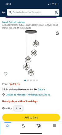 Brand new LED light fixture - $120 off