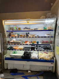 Open merchandiser refrigerator reach in display fridge