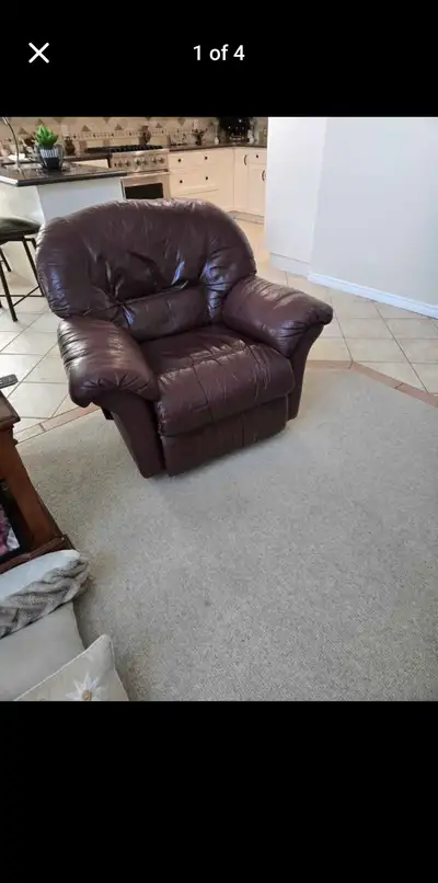 leather couch and chair recliner, View more