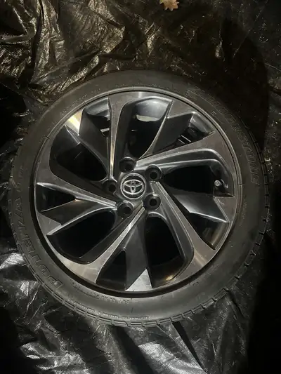 17" alloy rims from a 2017 Corolla iM. The wheels are in near perfect shape, they come with working...