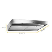 30" Range Hood with Dishwasher-Safe Full-Width Grease Filters