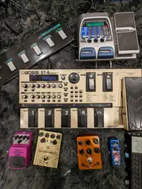 Electric guitar pedals 