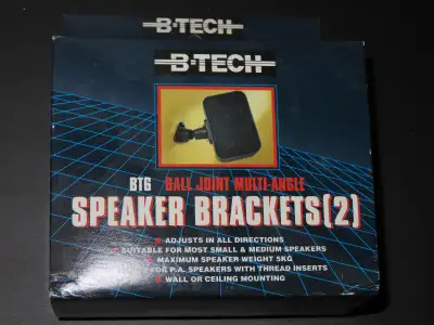 B-Tech BT6 wall mount speaker brackets, View more