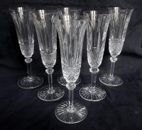 6 Flutes a Champagne En Cristal de Saint Louis Modèle Tommy