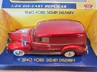 1:24 Diecast Motor Max 1940 Ford Sedan Delivery Red