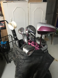 Set  de bâtons de golf pour femmes  avec chariot