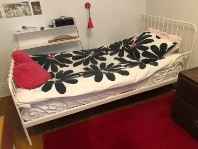 IKEA Kids Expandable Steel Toddler-to-Single MINNEN Bed Frame, View more