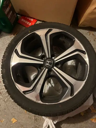 Brand new winter tires only used for one winter season. Came off a 2014 Honda Civic Si, already bala...