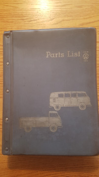VW transporter split window original parts manual