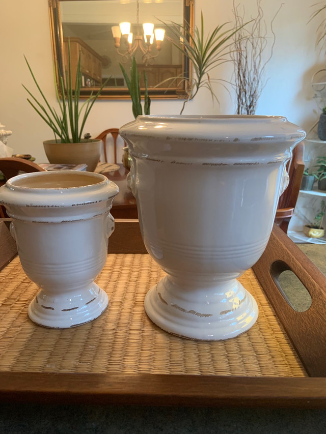 BEAUTIFUL FRENCH PROVENIENCE SET OF TWO PLANTERS• URNS !  in Home Décor & Accents in Mississauga / Peel Region