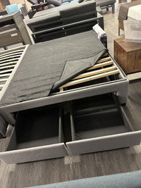 NEW IN BOX Platform bed with 2 Storage Drawers in all 4 Sizes