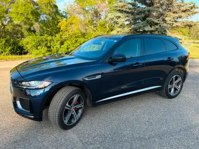 2017 Jaguar F-PACE S with all-wheel drive (AWD), powered by a supercharged 3.0L V6 producing 380 hor...