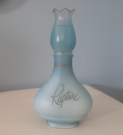 Vintage Avon 1960s Avon Rapture Cream Lotion Bottle - mostly empty, there are still a few bits of lo...