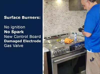 Gas oven and Gas dryer repairs, View more