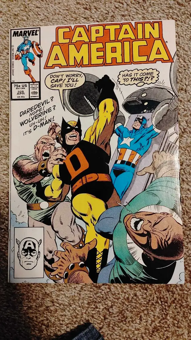 Captain America #328 Marvel 1987 1st appearance D-Man628637279758111224