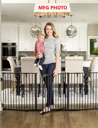 NEW Regalo 1176 Home Decor 74” Super Wide Adjustable Gate BLACK