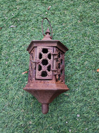 Hanging cast iron candle holder décor 12'' x 6''