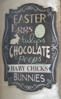 Easter Sign 16 x 23.5 Inches, like new condition.