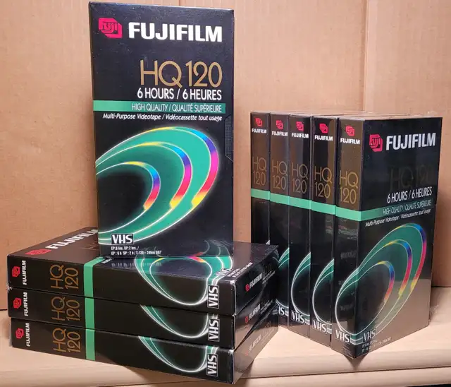 New Fujifilm HQ120 VHS Tapes