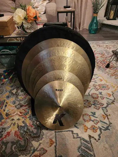 Zildjian K cymbal set for drums., View more