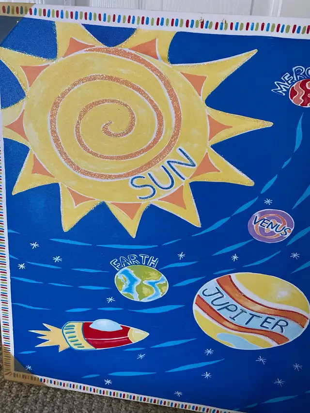 Canvas wall art- space themed in Home Décor & Accents in Kitchener / Waterloo - Image 3