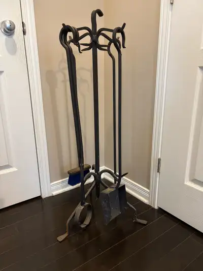 Cast iron fireplace tools, View more